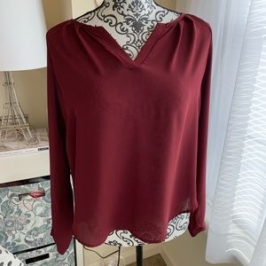 Maroon Dress Top